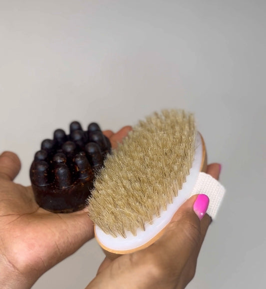 Coffee  Exfoliating Soap and brush